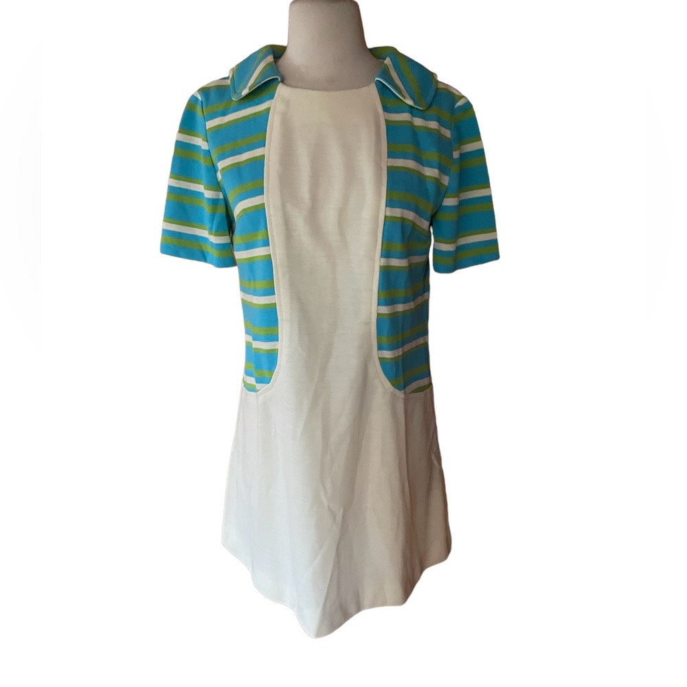 1970s Poly Knit Mini Dress